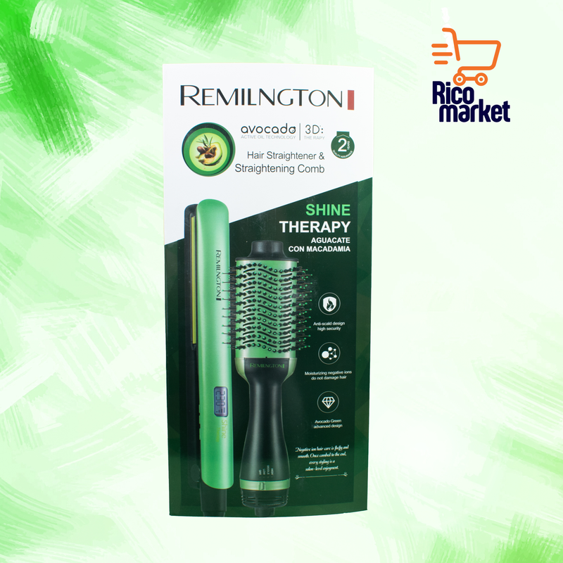 COMBO Plancha Y Cepillo Secador Aguacate | 2 en 1