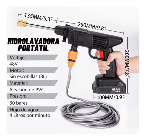 HIDROLAVADORA INALAMBRICA DE ALTA PRESION CON DOS BATERIAS + MALETIN Y GRATIS