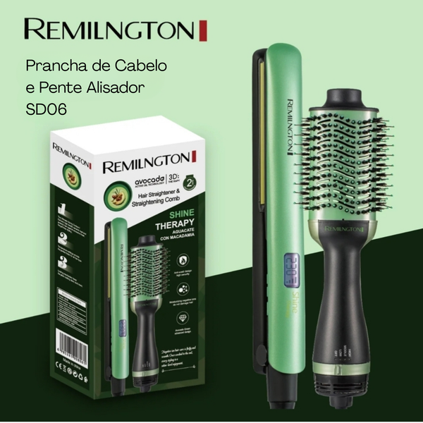 2 en 1 | Plancha Y Cepillo Secador Avocado COMBO