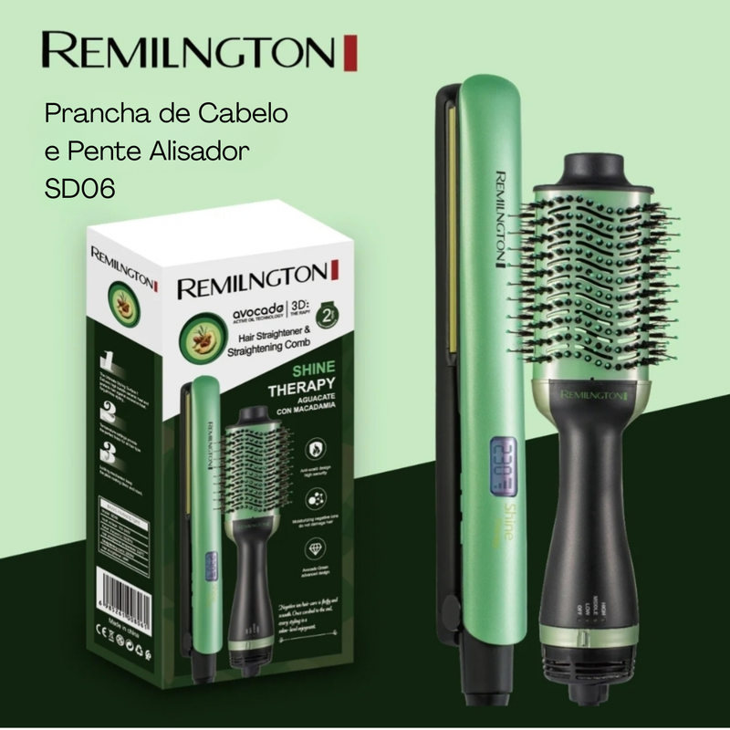 2 en 1 | Plancha Y Cepillo Secador Avocado COMBO