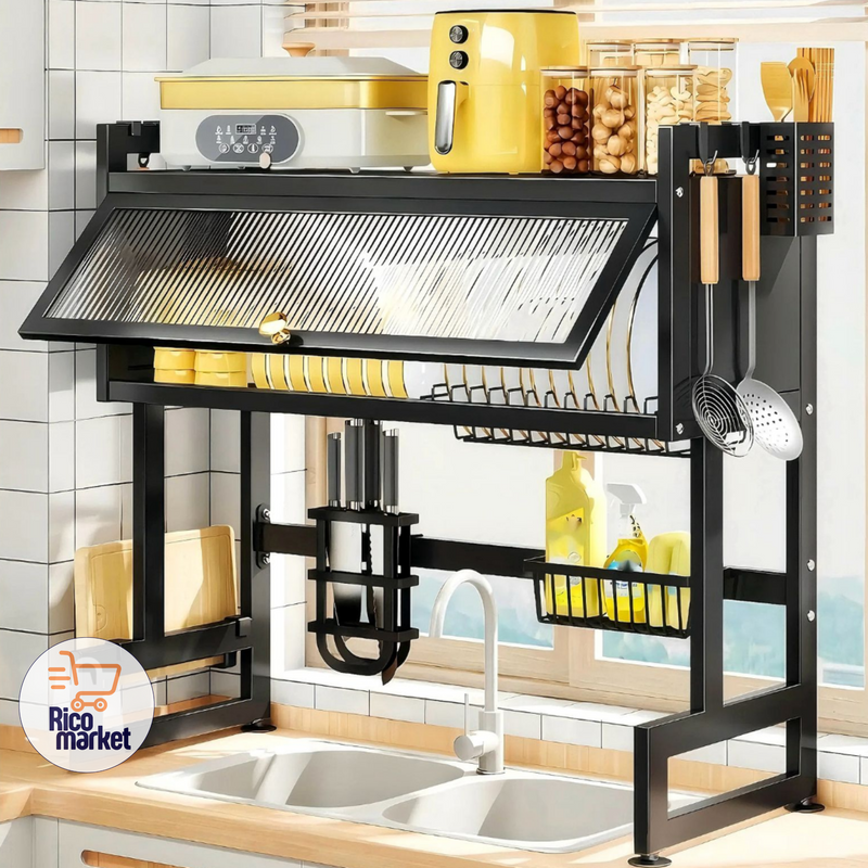 ESCURRIDOR DE PLATOS GRANDE EN ACERO INOXIDABLE | 50% DE DESCUENTO HOY