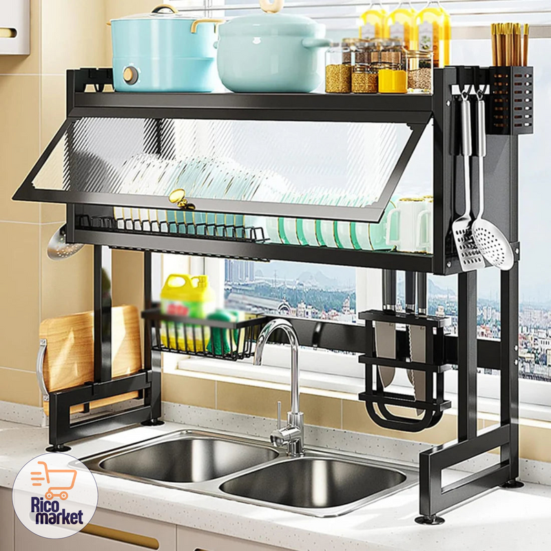 ESCURRIDOR DE PLATOS GRANDE EN ACERO INOXIDABLE | 50% DE DESCUENTO HOY