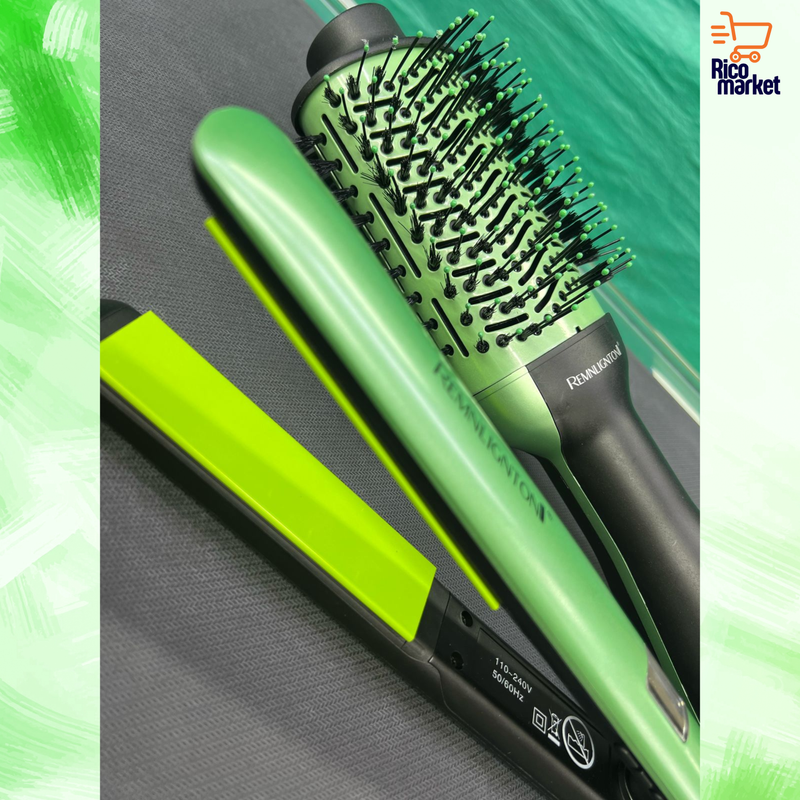 COMBO Plancha Y Cepillo Secador Aguacate | 2 en 1