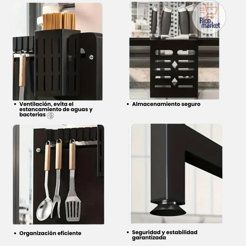 ESCURRIDOR DE PLATOS GRANDE EN ACERO INOXIDABLE | 50% DE DESCUENTO HOY