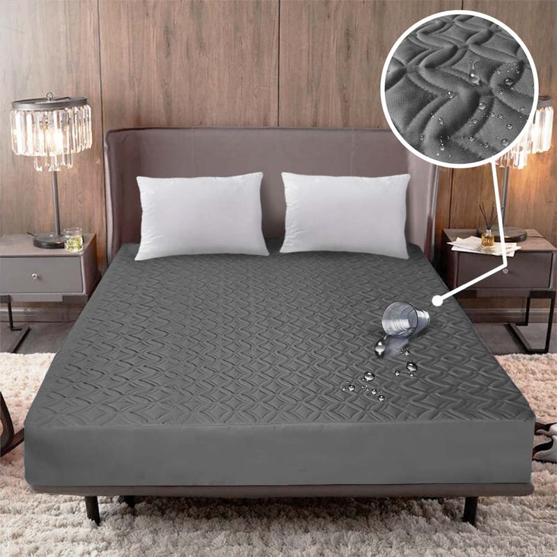 100% IMPERMEABLE | PROTECTOR DE COLCHÓN ACOLCHADO + ¡2 Fundas de Almohada de REGALO!